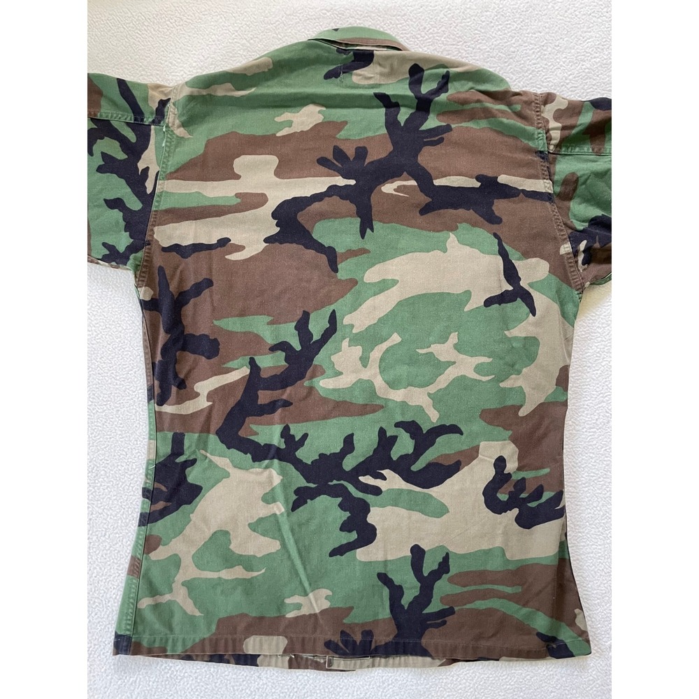 US Army Mens Medium Long BDU Jacket Camo Woodland 1st Infantry Division Patches - Picture 9 of 16